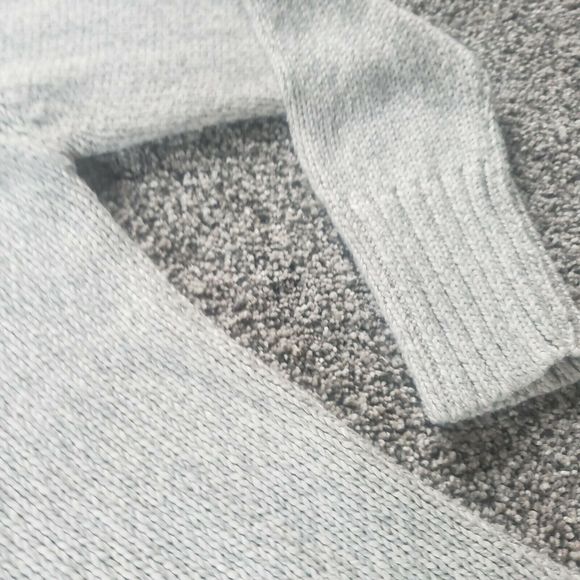 AYLA‎ Sweater Cut Out Shoulder Beige Marbled LARGE Francesca's - Picture 12 of 13